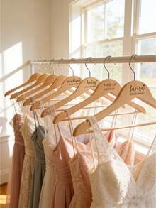 Personalized Bridesmaid Hangers,Wedding Coat Hanger With Personalisation,Bridesmaid Hangers Personalized,Bridesmaid Hangers Wedding Hangers Bride Hanger Personalized Wedding Hanger - B - View 8
