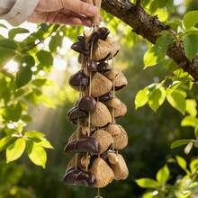 Handcrafted Seed Shaker Bell, 70-Seed Natural Seed Shell Muyu, Mokugyo, Sound Healing Instrument For Meditation, Yoga, Stress Relief - 1PC - View 6