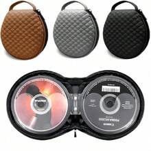 Funda Portátil para CD y DVD, Organizador de 20 Capacidades con Cierre, Microfibra, Ideal para Coche (Gris),41014779 - Amarillo - Ver 5