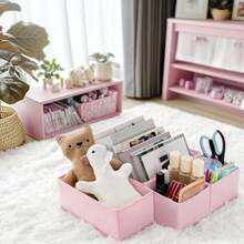 Juego de 10 Organizadores para Cajones,Separadores Plegables para Armarios para Organizar Ropa Interior,Calcetines,Corbatas,Bufandas y Mucho Más (Rosa) - Rosa - Ver 8