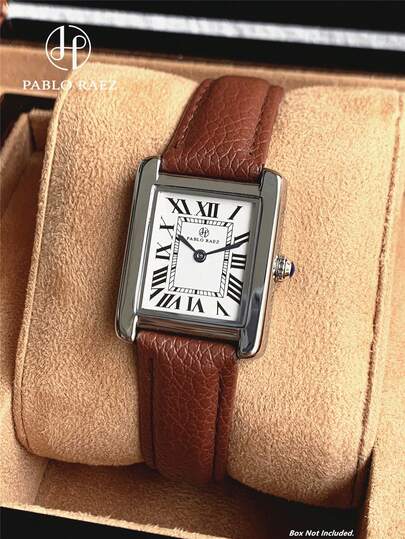  Pablo Raez 1pc Lady Classic Watches Original Charming Silver Women Wristwatch Top Brand New Jewelry Luxury Women Stainless Steel Vintage Clocks Non Tarnish Color Brown Black Dress Wristwatch