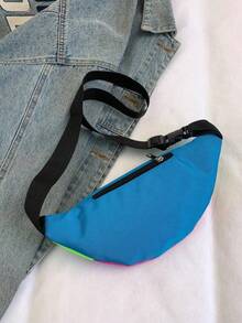 New Patchwork Women Fanny Pack Crossbody Shoulder Bag Fashionable Chest Bag - Multicolor - View 9