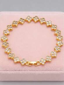 Fashionable Minimalist Stainless Steel Bracelet For Women, Suitable For All Seasons - Yellow Gold - View 11