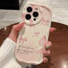 1pc Bowknot TPU Camera Wrap Versatile Shockproof TPU Phone Case, Minimalist & Cute For IPhone11 12 13 13ProMax 13ProMax 14ProMax 14ProMaxiPhone15 15PRO 15PLUS 15PROMAX IPhone16 16Pro 16Plus 16Promax - Multicolor - View 3