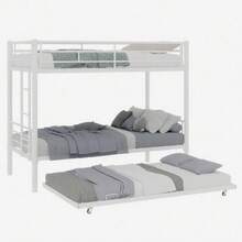 Kids Bed Frames, Headboards & Footboards - White + Iron + Bedroom - View 3