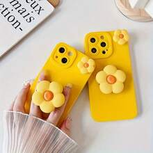 Daisy Flower Stand Soft Phone Case Compatible With Apple Devices - Yellow - View 5