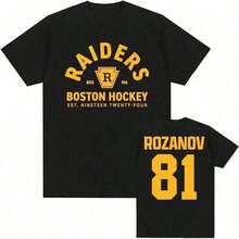 2026 Summer ShirtLlya Rozanov 81Bos  Tee TV Heated Rivalry Printing T-Shirt Short Sleeve Cotton Fashion Male Tshirts Unisex Streetwear TopLoose And Comfortabletops De Mujer - 黑色 - 查看 5