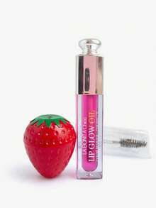 Set labios glow – lip oil sin color + bálsamo fresita - Rosa Pálido - Ver 2