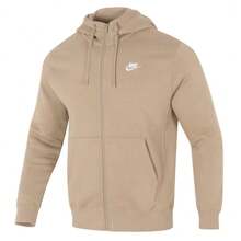 Áo khoác hoodie Nike Sportswear Club Fleece thêu logo, màu trơn dành cho nam, màu be. - Lạc đà - Xem 10