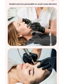 50/100pcs Disposable Black Household Nitrile Gloves, Waterproof, Waterproof, Super Elastic, Suitable For Car Repair, Beauty, Hairdressing, Tattooing, Barbecue, Food Preparation, Cleaning - One Size Fits All - View 7