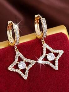 Luxury Zirconia Stud Earrings, Elegant High-End Earrings, Refined And Fashionable Earrings For Women - Multicolor - View 2