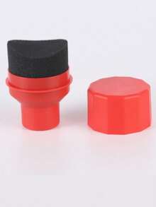 Cepillo esponja de mano para limpieza del interior del coche, esponja curva para pulir y encerar neumáticos, esponja de alta densidad para encerar - 1 pieza roja - Ver 10