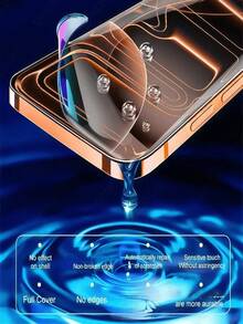 适用于 X XS Max XR 11 12 13 14 15 16 17 Pro Max 14 15 16 Plus 17 的 4 片高清全屏保护膜，采用自修复水凝胶材质，提供极致屏幕保护，0.1mm 隐形防护，水凝胶薄膜具有 90% 的划痕修复率，有效防止刮擦。 - 無色 - 查看 6