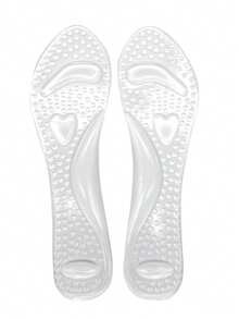 QKC 1 Pair Silicone High Heel Insoles, Provide Cushioning For Women's High Heel Shoes To Prevent Foot Sliding - Clear - View 6