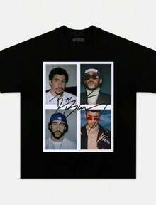 Bad Tee Bunny Tshirt, Retro 90s Streetwear Bootleg T-Shirt, Unisex Heavyweigh Tee, Vintage Y2K Round Neck Tee, Graphic Tee, Shirt,Unisex - màu đen - Xem 1