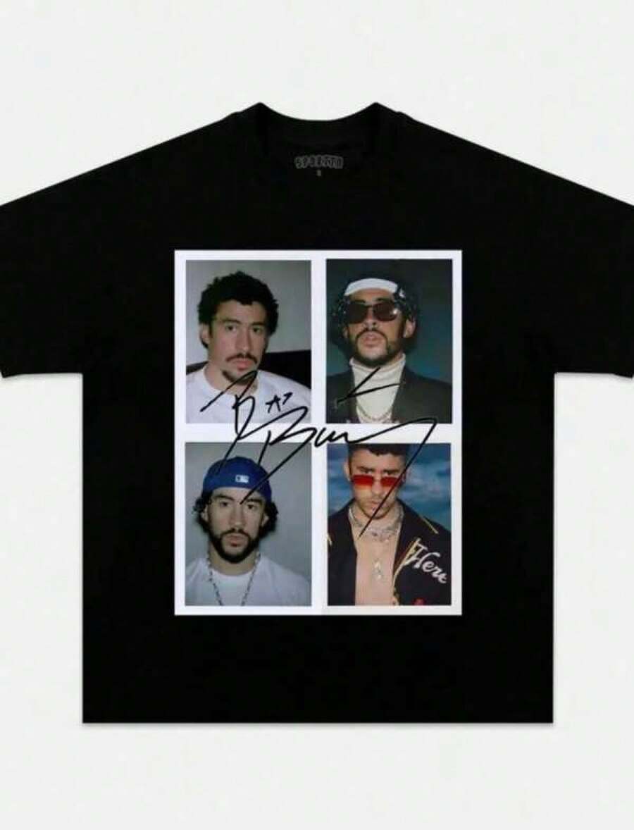 Bad Tee Bunny Tshirt, Retro 90s Streetwear Bootleg T-Shirt, Unisex Heavyweigh Tee, Vintage Y2K Round Neck Tee, Graphic Tee, Shirt,Unisex - màu đen - Xem 1