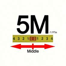 5m Retractable Measuring Tape, Yellow Self-Adhesive, Metric Scale, Dual-Sided Reading, Center Start, 12.5mm Wide Flexible Fit, Suitable For DIY And Sewing - Self-adhesive Measuring Tape - View 17