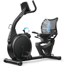 MERACH Recumbent Exercise Bikes For Home, Light Commercial High-End Recumbent Bike For Seniors Adults, Magnetic Recumbent Exercise Bike With Smart Bluetooth And Exclusive App, LCD, Heart Rate Handle - 黑色 - 查看 12