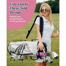 Alignment Sticks, 2 Pack Plastic 49 Inch Collapsible Alignment Stick Practice Rods Aid Aiming, Putting, Swing Trainer, Posture Corrector With Tube Case, Training Equipment - 粉色 - 查看 10