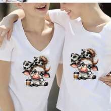 1pc/2pcs/3pcs Cartoon Cow Pattern Heat Transfer Patches, Durable Long-Lasting Iron-On Stickers For DIY T-Shirts, Sweatshirts, Jeans, Hoodies, Backpacks, Jackets, Handbags, Pillows - L - View 5