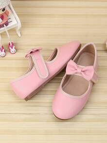 Zapatos decorados con lazos lindos para niña, adecuados para otoño/invierno - Rosa - View 2
