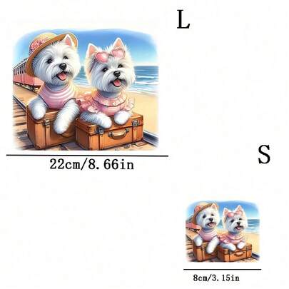 ملصقات حرارية طويلة الأمد بتصميم كلب ويست هايلاند تيرير لطيف، قطعة واحدة/قطعتان/3 قطع، مناسبة لتزيين التيشيرتات، والكنزات، والجينز، والسترات ذات القلنسوة، وحقائب الظهر، والسترات، وحقائب اليد، والوسائد.