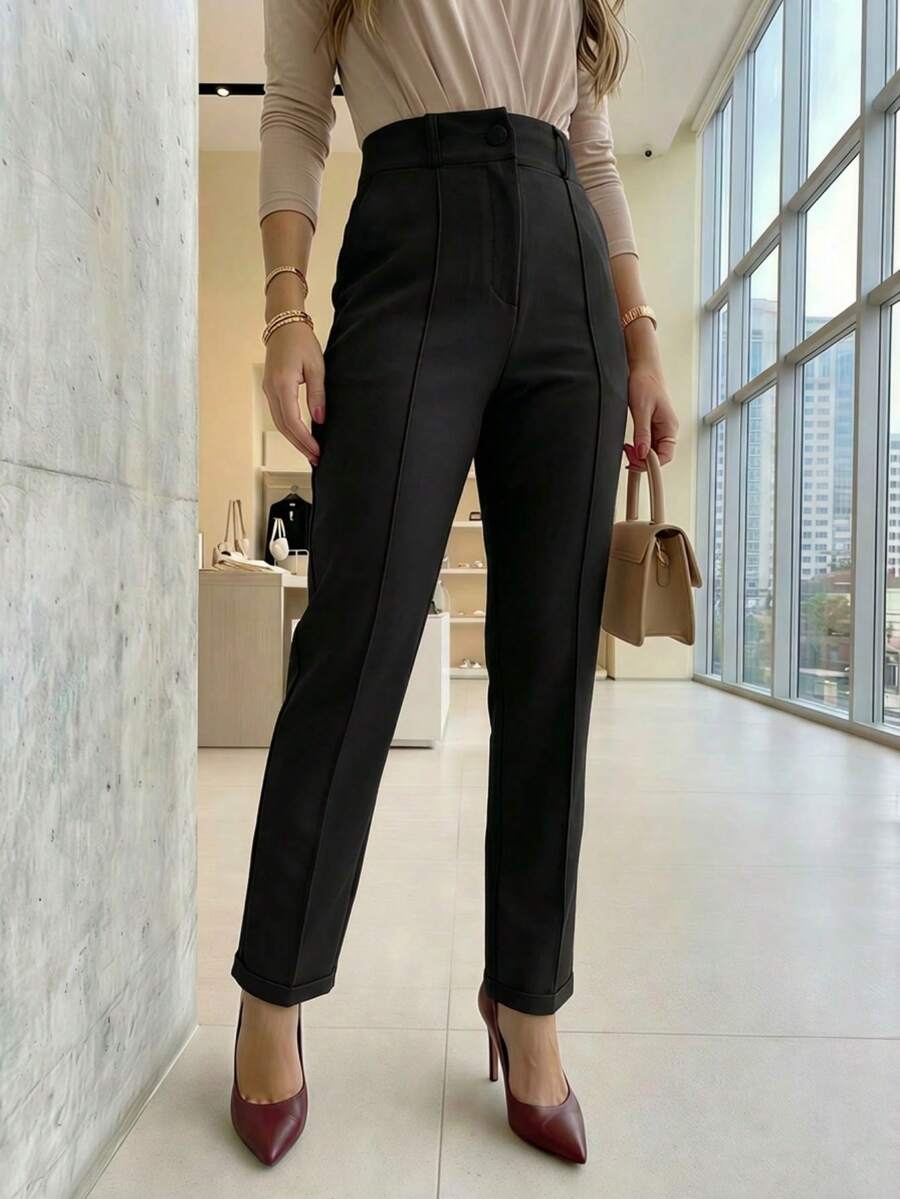 Women Pants - 黑色 - 查看 1