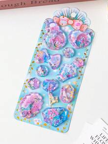 Creative Stickers, Cute Children's Water Stickers, Customizable Mermaid Water Dance Stickers, Gifts, 3D Stickers, Stereoscopic Stickers, Phone Case Stickers, Notebook Decorative Stickers, Craft Stickers, Fun Stickers, Diary Decorative Stickers, Graffiti Stickers. - Multicolor - View 15