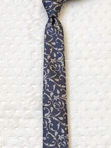 Men's Slim 3D Tie With Glitter, Slim (6cm), Casual Fabric. - Grey - View 3