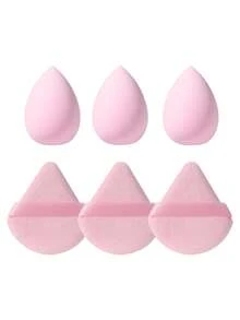 18pcs/3pcs/1pc Complete Makeup Brush Set Includes 12 Soft Brushes Such As Contour Brush, Highlighter Brush, Foundation Brush, Nose Shadow Brush, Eyeshadow Brush, Eyebrow Brush, Lip Brush, And Detail Brush, Plus 3 Liquid Makeup Eggs And 3 Triangular Powder Puffs, Suitable For Beginners, Professional Makeup Artists, And Novice Beauty Practice - Pink - View 8