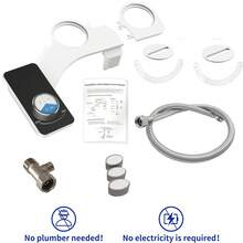 1pc Compact, Multifunctional Cold Water Bidet Sprayer With Key And Knob - Detachable - Space Saving (Dual Retractable Nozzles) - White - View 18