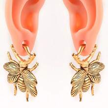 1pc 5mm Bee Ear Weights Hangers Pattern Ear Taper Stretcher Tunnel Plug Gauge Expanders Piercing Earring Body Jewelry - Bee-2 - View 9