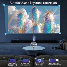 2026旗舰级东影A5安卓12智能投影仪，支持4K和1080P原生分辨率，400 ANSI流明家庭影院投影仪，7英寸触摸屏，WiFi 6，兼容安卓电视，全高清电影投影仪，适用于游戏、电脑、智能手机等设备。 - 白色 - 查看 7