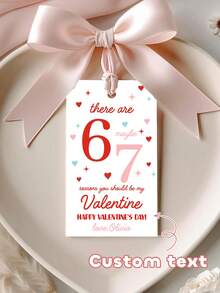 16/32pcs Personalized 67 Valentine's Day Tags, Customize Text,Valentine Gift Tag 67 Valentine Gift Tag Favor Tag Classroom Handout Tag Candy Any Gift, Teacher Funny Middle School Slang Kids - Multicolor - View 7