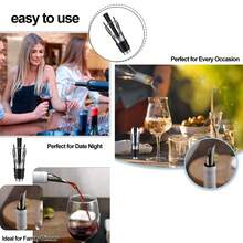 3/5 Pcs Elegant Design Wine Opener, Bottle Stopper, Pourer Gift Set, Luxury Wine Accessories Gift Box For Valentine's Day, Chinese New Year, Birthday, Wedding, Anniversary, Housewarming - Multicolor - View 6