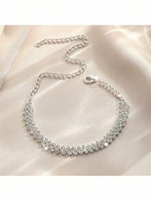 A Stylish Design Ankle Chain, Lightweight And Versatile High-Quality Ankle Chain, Suitable For Beach Vacations, Parties, Commuting And Gatherings - The Ideal Gift - 銀色 - 查看 3