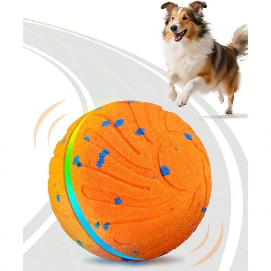 Smart Interactive Dog Balls Automatic Moving Ball For Medium And Large Dogs Motion Activated Rolling Rotating Bouncy Toy For Dog Enrichment Stimulation Aggressive Chewers Washable - trái cam - Xem 1