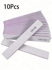 100/180目灰色指甲锉板。符合人体工学的硬度，可精准修整人造指甲和天然指甲边缘。双面防滑打磨面。可重复使用且可消毒，专业美甲沙龙品质。 - 多色 - 查看 1