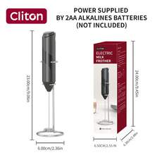 CLITON 電動牛奶起泡器 6色（黑色、白色、藍色、綠色、粉色、紅色），3款選擇：單件、塑膠、不鏽鋼，簡約設計，AA電池供電（不含電池），靜音便攜攪拌器，適用咖啡、廚房，聖誕節與婚禮禮物 - 彩色 - 查看 22
