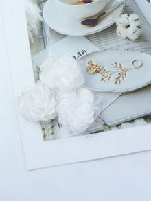 1pc Elegant Floral Mesh Rose Brooch, Suitable For Women To Wear On Daily, Party, And Work Outfits - Shape - View 17