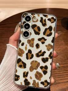 1pc Leopard Print Star Soft Phone Case Compatible With Huawei Honor, Redmi, MOTO, Galaxy A04e/12/A13/A14/A34/A50/A52/A53/A54/S21/S22/S23/S24/S25/S25Ultra/S25FE/S26/S26 PLUS/S26 ULTRA/S26 EDGE, 6A/7A/8A, 12T/13T/15T/15T Pro - Clear - View 2