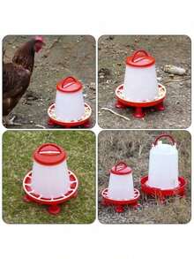 1/1.5/3/5/9公斤容量自动鸡饲料和饮水器，家禽喂食和饮水设备，适用于鸡、鸽子、鹌鹑、农场动物的饲料/水桶，无人值守喂食和饮水装置 - 餵食器 - 查看 10