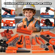 Kids Pretend Play Tool Box Set With Screwdriver, Realistic Toy Tools For Boys And Girls, Interactive Home Playset, Birthday/Christmas/New Year Gift - Simulation Toolkit - View 4