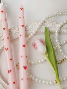 Bộ 2 chiếc (một hộp) Nến hình nón dài màu hồng, dài 9,84 inch, sáp đậu nành không khói, trang trí tiệc cưới, tạo không khí ấm cúng. Nến hình nhánh dài, màu đen, màu đỏ, màu hồng, màu trắng, nến tạo không khí lễ hội, nến ngày Valentine, nến dễ thương và vui nhộn, trang trí nhà cửa. - Nhiều màu - Xem 12