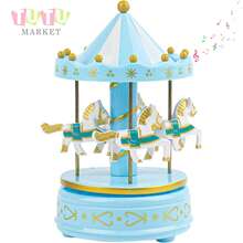 Caja De MúSica CláSica Accionada A Mano, Regalo De CumpleañOs Creativo Y RomáNtico Para Parejas, Elegante DecoracióN De Escritorio, Caja De MúSica De Carrusel Giratorio A Cuerda, Ornamento Musical Con TemáTica De Caballos Blanco-Rosa-Rojo-Azul, Caja De MúSica Decorativa Para DecoracióN De PasteleríA Y Ocasiones De Regalo, Caja De MúSica Giratoria - azul - Ver 11