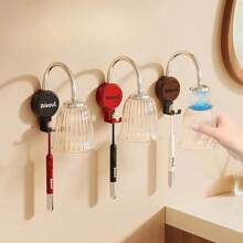 Minimalist Luxury Toothbrush Holder, Magnetic Closure Wall-Mounted Cup Rack, Bathroom Countertop Drainage Rack - Multicolor - View 4
