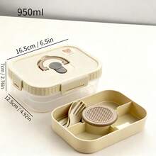 Double Layer Transparent Plastic Bento Box With Sauce Dish And Tableware, Sealed And Leak Proof Fruit Salad Food Container, Reusable Lunch Container, Suitable For Students Adults To Use In School, Office, Travel, Camping, Picnic, And Back To School - Multicolor - View 22