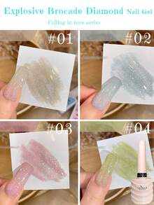 MISS SHAKA 10毫升 冬春美甲蓝粉绿闪粉凝胶指甲油 2026新款冰透明流行美白闪粉碎钻百搭美甲美甲用品情人节 - 彩色 - 查看 3