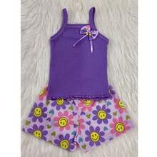 KIT TEMA Jardim com 5 Conjuntos Top Alça Infantil de Menina - TEMA JARDIM - Visão 4