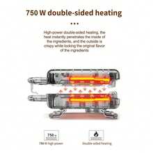 SOKANY 08123 Multi-Function Breakfast Maker, Sandwich Maker, Waffle Maker. 750W High Power. Double-Sided Heating, One-Touch Auto Sealing. Non-Stick Baking Plate, Easy To Clean. Suitable For Making Sandwiches, Waffles, Fried Eggs, Etc. Ideal For Quickly Preparing Breakfast And Healthy Light Meals. - EU E Type Plug(220-240V) - View 7